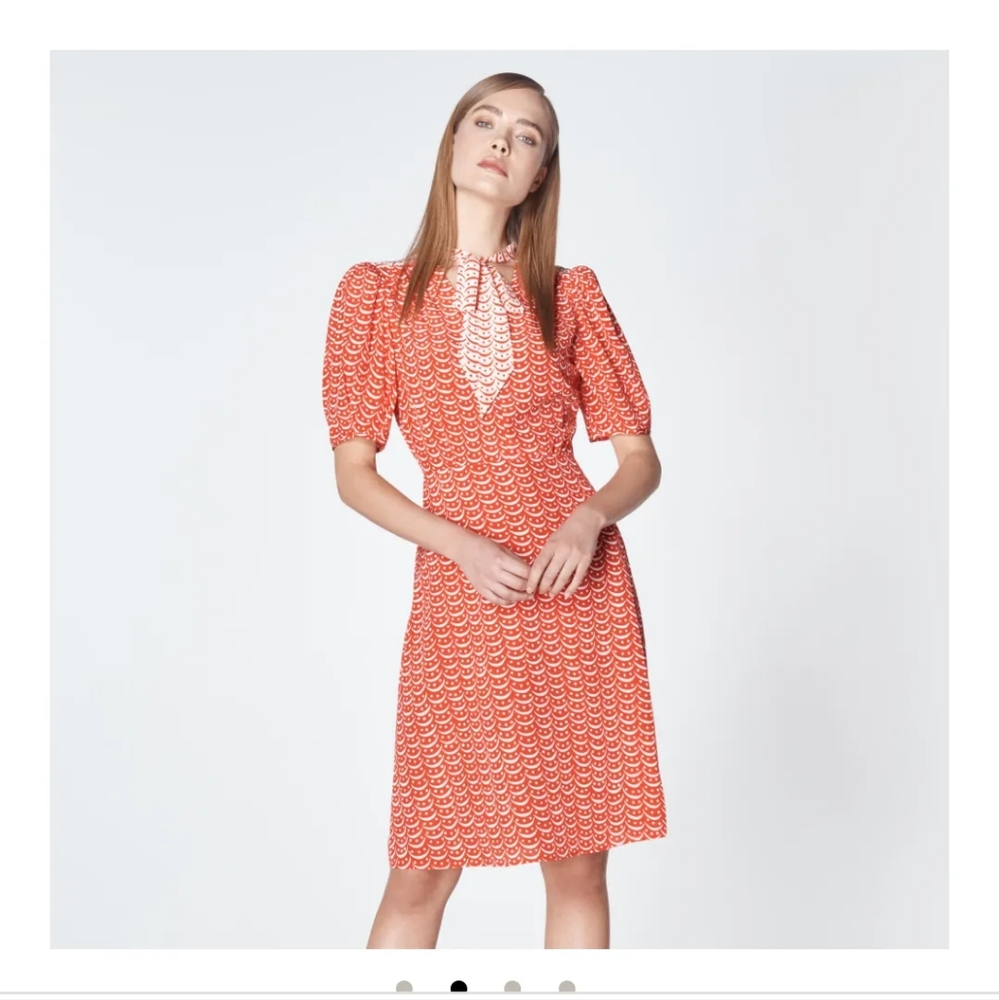 Asa red multi silk Lk Bennett